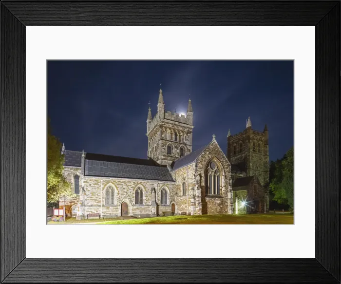 Framed Print : England, Dorset, Wimborne, Wimborne Minster Church at Night Framed Print : England, Dorset, Wimborne, Wimborne Minster Church at Night