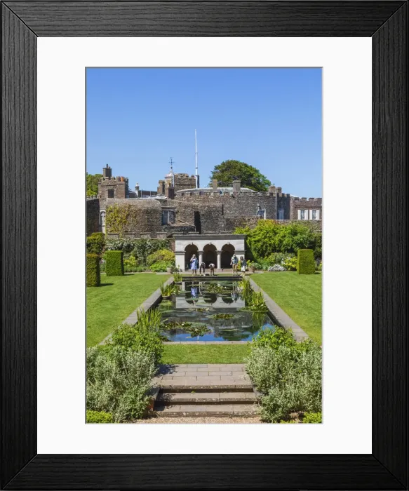 Framed Print : England, Kent, Walmer, Walmer Castle, The Queen Mothers Garden