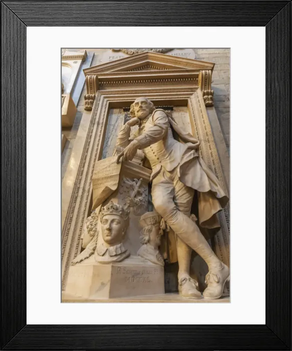 Framed Print : England, London, Westminster Abbey, Poets Corner, William Shakespeare Memorial Statue Framed Print : England, London, Westminster Abbey, Poets Corner, William Shakespeare Memorial Statue