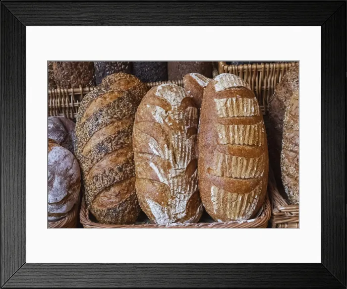 Framed Print : Borough Market, Display of Loaves of Bread, Southwark, London, England Framed Print : Borough Market, Display of Loaves of Bread, Southwark, London, England