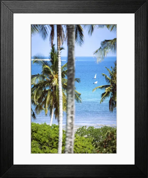 Framed Print : Dhows on the Indian Ocaen, Zanzibar, Tanzania