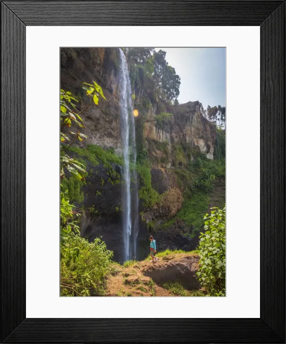 Framed Print : Africa, Uganda, Sipi Falls. Hiking to the upper falls Framed Print : Africa, Uganda, Sipi Falls. Hiking to the upper falls