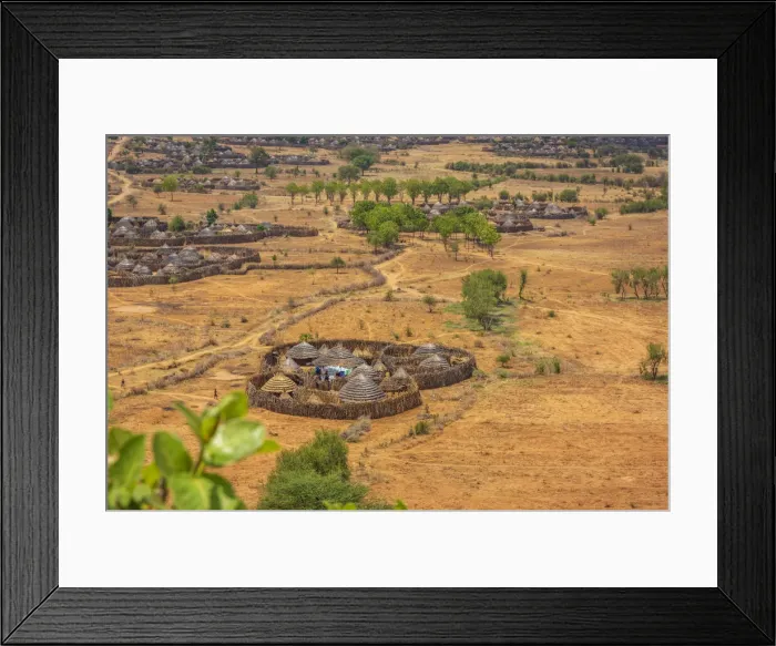 Framed Print : Africa, Uganda, Karamoja. Moroto. The village of Nakapalimoru, the largest in Eastern Africa