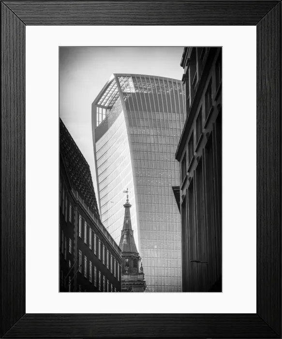 Framed Print : Walkie Talkie Building, Lombard Street, City of London, London, England, UK Framed Print : Walkie Talkie Building, Lombard Street, City of London, London, England, UK