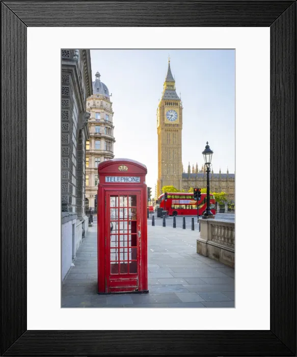 Framed Print : Red phone box & Big Ben, Houses of Parliamant, London, England, UK Framed Print : Red phone box & Big Ben, Houses of Parliamant, London, England, UK