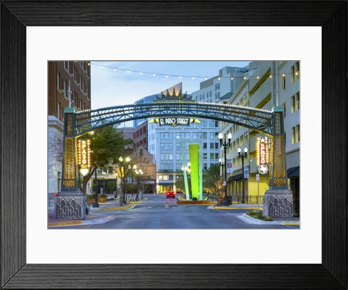 Framed Print : USA, Texas, El Paso, Downtown, El Paso Street Archway Greeting Framed Print : USA, Texas, El Paso, Downtown, El Paso Street Archway Greeting