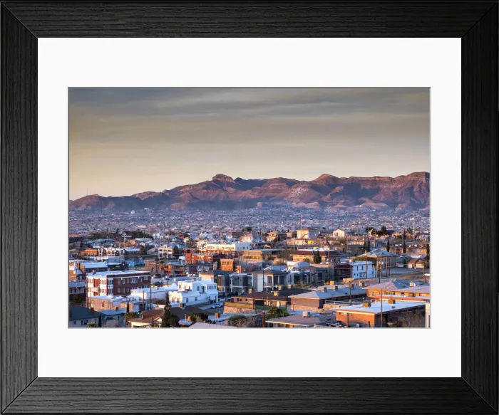 Framed Print : USA, Texas, El Paso, Neighborhood, Bordertown, Looking Into Ciudad Juarez, Mexico, Sierra de Juarez Mountain Range Framed Print : USA, Texas, El Paso, Neighborhood, Bordertown, Looking Into Ciudad Juarez, Mexico, Sierra de Juarez Mountain Range