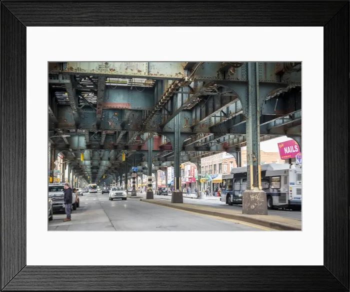Framed Print : Elevated Subway, Brighton Beach, New York City, USA Framed Print : Elevated Subway, Brighton Beach, New York City, USA