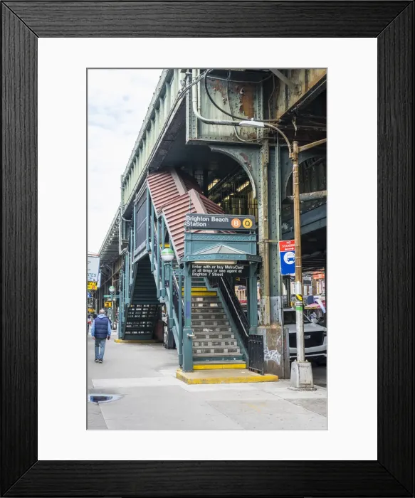 Framed Print : Subway, Brighton Beach, New York City, USA Framed Print : Subway, Brighton Beach, New York City, USA