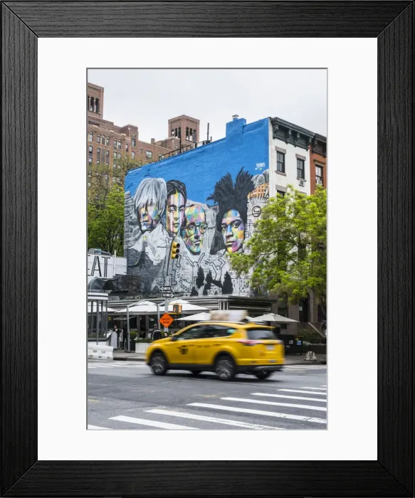 Framed Print : Wall mural, Chelsea, Manhattan, New York City, USA Framed Print : Wall mural, Chelsea, Manhattan, New York City, USA