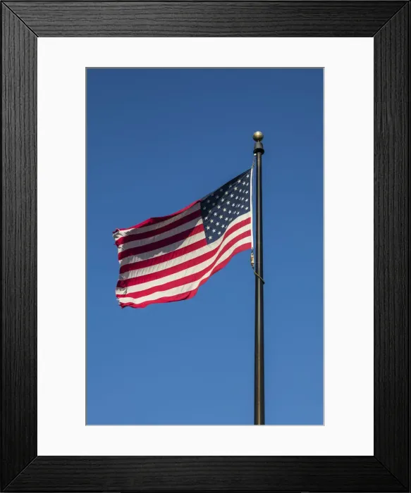 Framed Print : US Flag, Manhattan, New York City, USA Framed Print : US Flag, Manhattan, New York City, USA