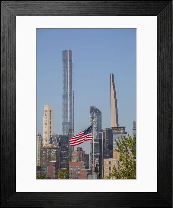 Framed Print : Central Park Tower & Midtown Manhattan from New Jersey, New York City, USA Framed Print : Central Park Tower & Midtown Manhattan from New Jersey, New York City, USA