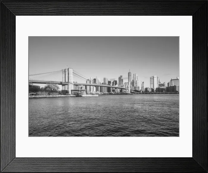Framed Print : Lower Manhattan & Brooklyn Bridge, New York City, USA Framed Print : Lower Manhattan & Brooklyn Bridge, New York City, USA