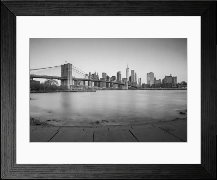 Framed Print : Downtown Manhattan & Brooklyn Bridge, New York City, USA Framed Print : Downtown Manhattan & Brooklyn Bridge, New York City, USA