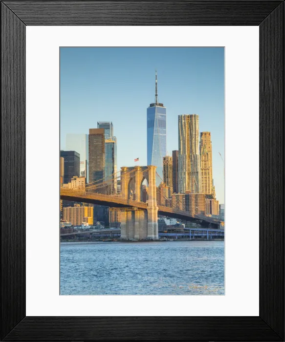 Framed Print : One World Trade Center, Lower Manhattan & Brooklyn Bridge, New York City, USA Framed Print : One World Trade Center, Lower Manhattan & Brooklyn Bridge, New York City, USA