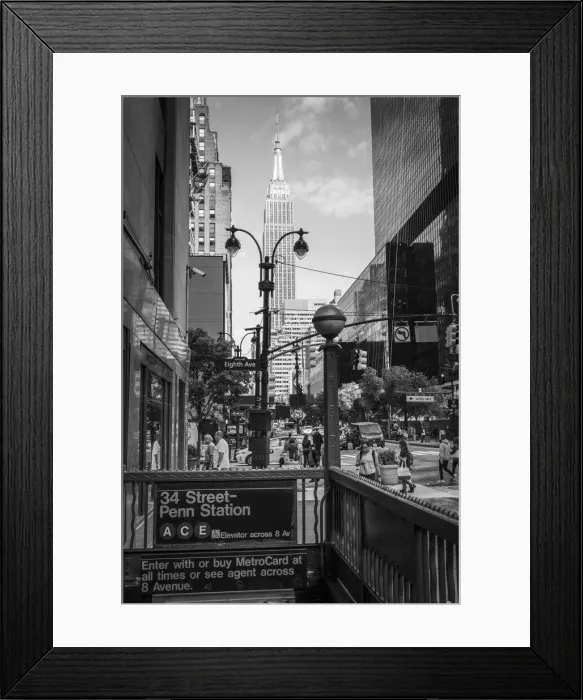 Framed Print : Subway station & Empire State Building, Manhattan, New York City, USA Framed Print : Subway station & Empire State Building, Manhattan, New York City, USA