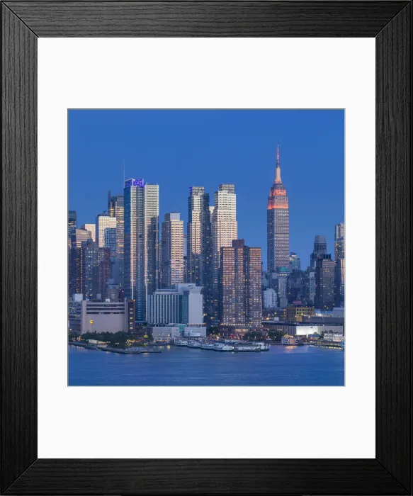 Framed Print : Empire State Building & Midtown Manhattan from New Jersey, New York City, USA Framed Print : Empire State Building & Midtown Manhattan from New Jersey, New York City, USA