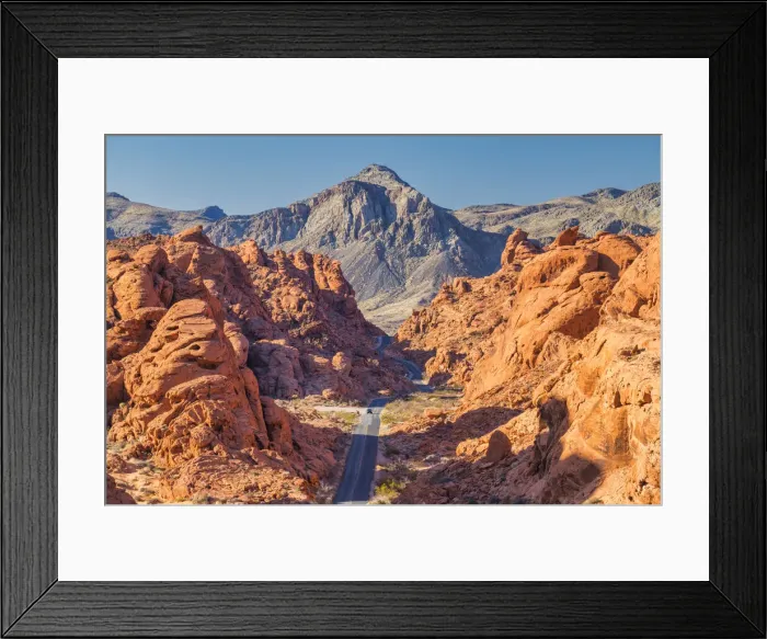 Framed Print : Road through Valley of Fire State Park, Nevada, USA Framed Print : Road through Valley of Fire State Park, Nevada, USA