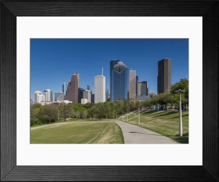 Framed Print : Houston Skyline from Buffalo Bayou Park, Houston, Texas, USA Framed Print : Houston Skyline from Buffalo Bayou Park, Houston, Texas, USA