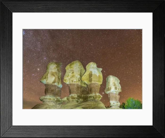 Framed Print : Stars over Hoodoos in Devils Garden, Grand Staircase Escalante Nationa Monument, Utah, USA Framed Print : Stars over Hoodoos in Devils Garden, Grand Staircase Escalante Nationa Monument, Utah, USA