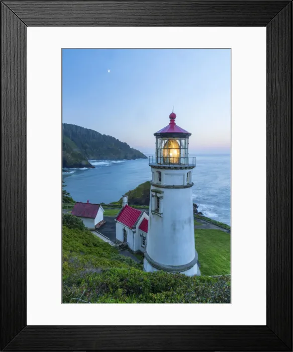 Framed Print : USA, Oregon Coast, Oregon, Lane County. Yachats, Heceta Head Light Framed Print : USA, Oregon Coast, Oregon, Lane County. Yachats, Heceta Head Light
