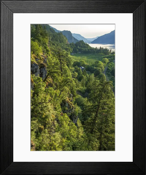 Framed Print : USA, Oregon, Columbia River Gorge, Hood River, Ruthton County Park