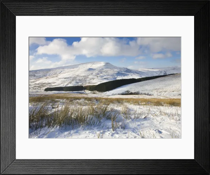 Framed Print : Looking towards Fan Fawr mountain from the snow covered slopes of Pen y Fan, Brecon Beacons National Park, Powys, Wales, UK. Winter (January) 2010 Framed Print : Looking towards Fan Fawr mountain from the snow covered slopes of Pen y Fan, Brecon Beacons National Park, Powys, Wales, UK. Winter (January) 2010