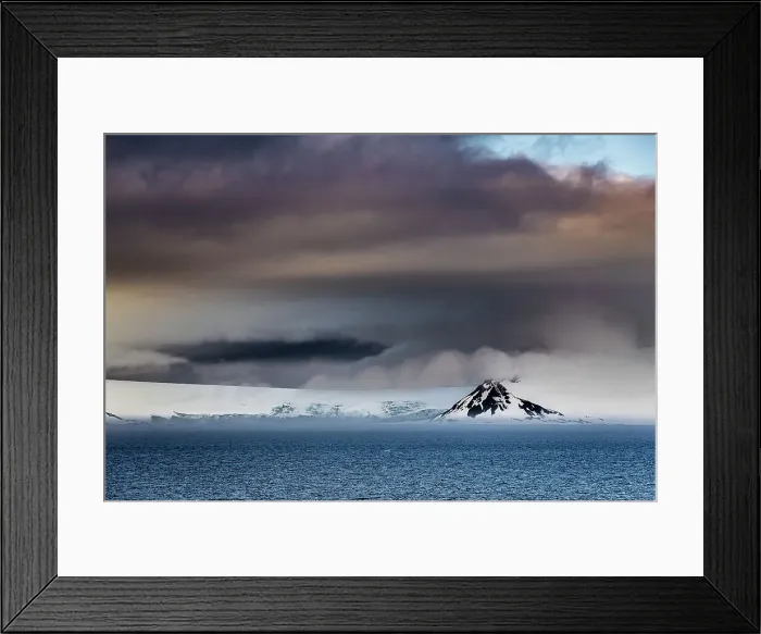 Framed Print : Low cloud over Half Moon Island, South Shetland Islands, Antarctica Framed Print : Low cloud over Half Moon Island, South Shetland Islands, Antarctica