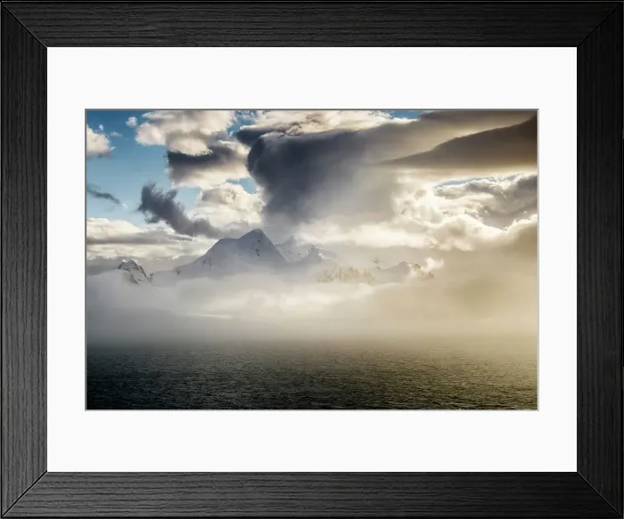 Framed Print : Storm clouds & sea mist, Livingstone Island, Antarctica Framed Print : Storm clouds & sea mist, Livingstone Island, Antarctica