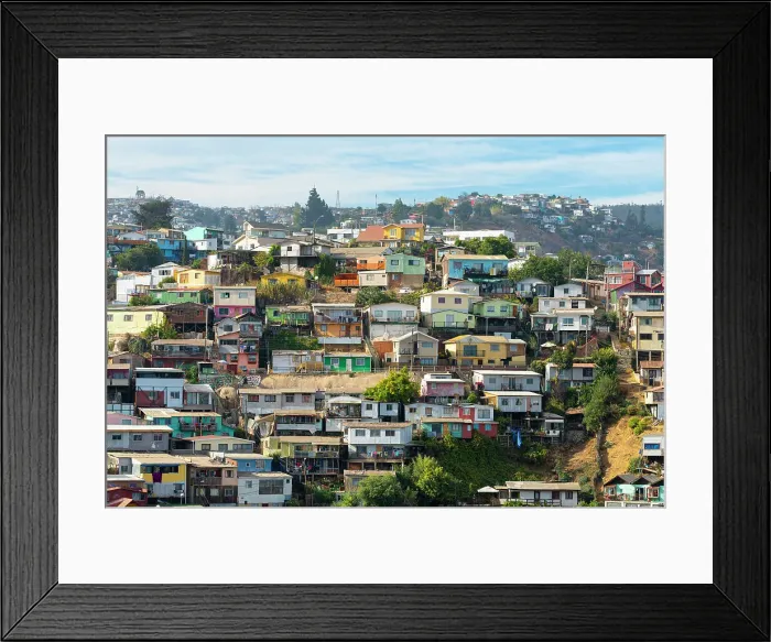Framed Print : Colorful houses, Cerro Polanco, Valparaiso, Valparaiso Province, Valparaiso Region, Chile Framed Print : Colorful houses, Cerro Polanco, Valparaiso, Valparaiso Province, Valparaiso Region, Chile