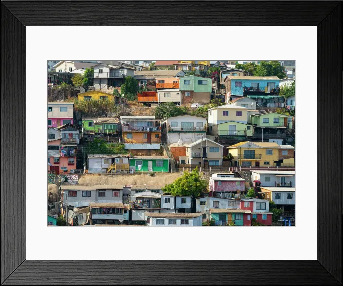 Framed Print : Colorful houses, Cerro Polanco, Valparaiso, Valparaiso Province, Valparaiso Region, Chile Framed Print : Colorful houses, Cerro Polanco, Valparaiso, Valparaiso Province, Valparaiso Region, Chile