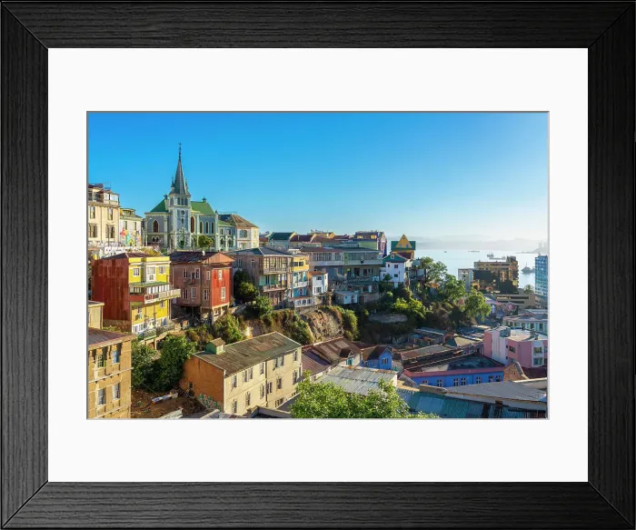 Framed Print : Colorful houses and Lutheran Church of the Holy Cross, Cerro Concepcion, UNESCO, Valparaiso, Valparaiso Province, Valparaiso Region, Chile Framed Print : Colorful houses and Lutheran Church of the Holy Cross, Cerro Concepcion, UNESCO, Valparaiso, Valparaiso Province, Valparaiso Region, Chile
