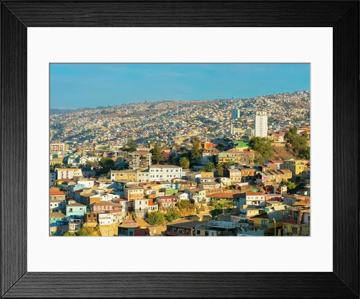 Framed Print : Residential buildings in Valparaiso, Valparaiso Province, Valparaiso Region, Chile Framed Print : Residential buildings in Valparaiso, Valparaiso Province, Valparaiso Region, Chile