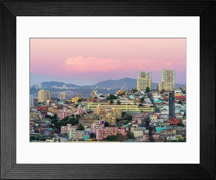 Framed Print : Buildings against sky in Cerro Polanco at sunset, Valparaiso, Valparaiso Province, Valparaiso Region, Chile Framed Print : Buildings against sky in Cerro Polanco at sunset, Valparaiso, Valparaiso Province, Valparaiso Region, Chile