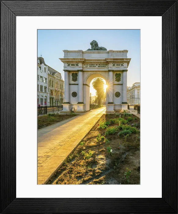 Framed Print : Arco Britanico at sunrise, Valparaiso, Valparaiso Province, Valparaiso Region, Chile Framed Print : Arco Britanico at sunrise, Valparaiso, Valparaiso Province, Valparaiso Region, Chile