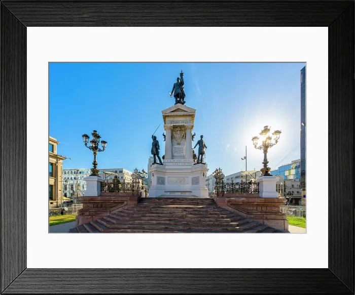 Framed Print : Monument to the Heroes of Iquique at Plaza Sotomayor on sunny day, UNESCO, Valparaiso, Valparaiso Province, Valparaiso Region, Chile Framed Print : Monument to the Heroes of Iquique at Plaza Sotomayor on sunny day, UNESCO, Valparaiso, Valparaiso Province, Valparaiso Region, Chile