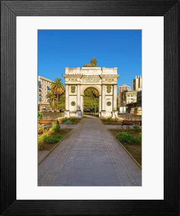 Framed Print : Arco Britanico at sunrise, Valparaiso, Valparaiso Province, Valparaiso Region, Chile Framed Print : Arco Britanico at sunrise, Valparaiso, Valparaiso Province, Valparaiso Region, Chile