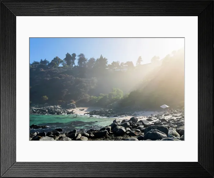 Framed Print : Early morning at Playa Las Cujas, Cachagua, Zapallar, Petorca Province, Valparaiso Region, Chile Framed Print : Early morning at Playa Las Cujas, Cachagua, Zapallar, Petorca Province, Valparaiso Region, Chile