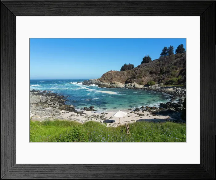 Framed Print : Elevated view of Playa Las Cujas, Cachagua, Zapallar, Petorca Province, Valparaiso Region, Chile Framed Print : Elevated view of Playa Las Cujas, Cachagua, Zapallar, Petorca Province, Valparaiso Region, Chile