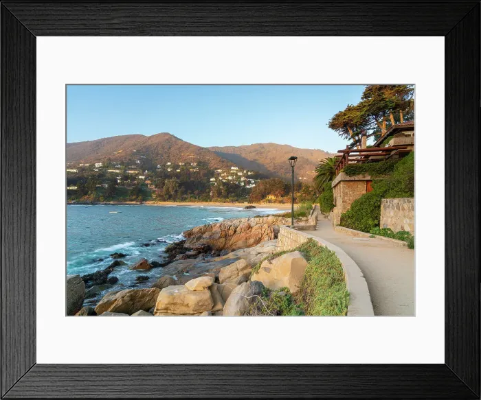 Framed Print : Rocky coast at Zapallar beach at sunset, Zapallar, Petorca Province, Valparaiso Region, Chile Framed Print : Rocky coast at Zapallar beach at sunset, Zapallar, Petorca Province, Valparaiso Region, Chile