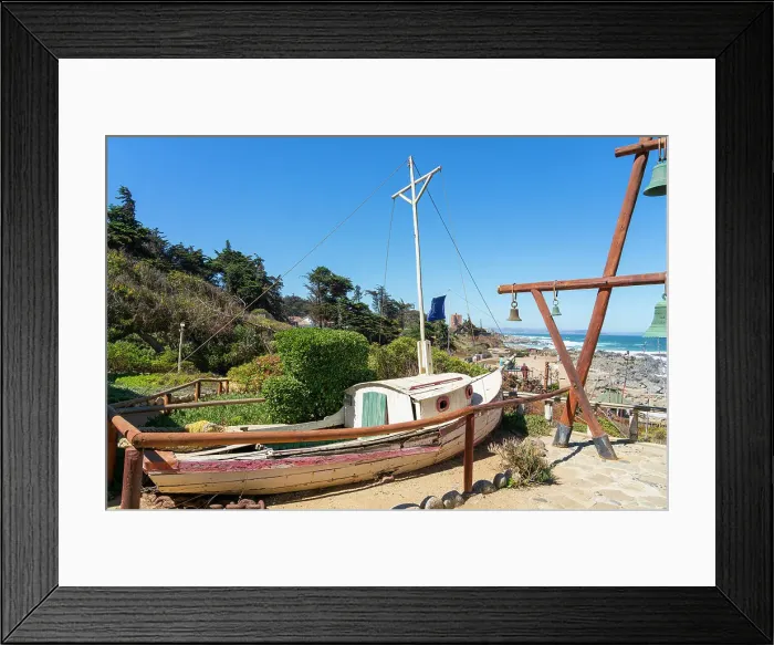 Framed Print : Old wooden boat at Pablo Neruda Museum, Isla Negra, El Quisco, San Antonio Province, Valparaiso Region, Chile Framed Print : Old wooden boat at Pablo Neruda Museum, Isla Negra, El Quisco, San Antonio Province, Valparaiso Region, Chile