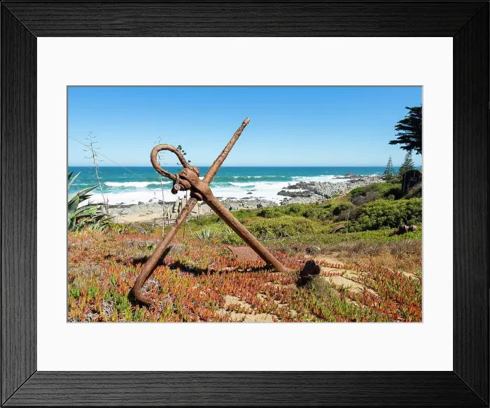 Framed Print : Old rusty anchor in garden by sea, Pablo Neruda Museum, Isla Negra, El Quisco, San Antonio Province, Valparaiso Region, Chile Framed Print : Old rusty anchor in garden by sea, Pablo Neruda Museum, Isla Negra, El Quisco, San Antonio Province, Valparaiso Region, Chile