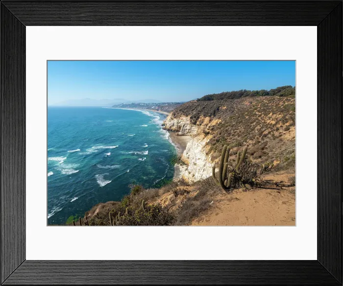 Framed Print : Cliffs along the coast with distant views of Maitencillo, Puchuncavi, Valparaiso Province, Valparaiso Region, Chile Framed Print : Cliffs along the coast with distant views of Maitencillo, Puchuncavi, Valparaiso Province, Valparaiso Region, Chile