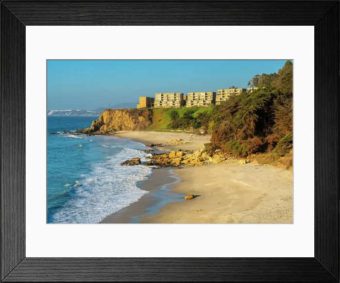 Framed Print : Elevated view of Playa Cau Cau at sunset, Horcon, Puchuncavi, Valparaiso Province, Valparaiso Region, Chile Framed Print : Elevated view of Playa Cau Cau at sunset, Horcon, Puchuncavi, Valparaiso Province, Valparaiso Region, Chile