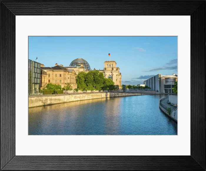 Framed Print : Reichstag (Parliament building) & River Spree, Berlin, Germany