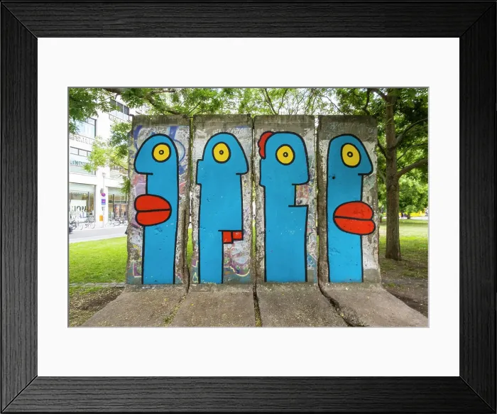 Framed Print : Section of the Berlin wall, Leipziger Platz, Berlin, Germany