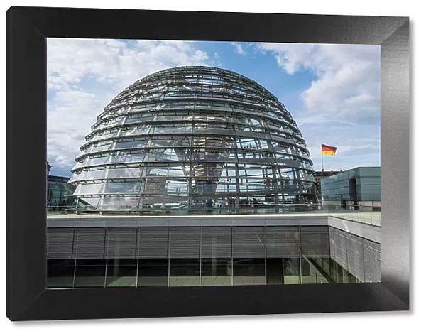 Dome of the Reichstag (Parliament building) designed by Norman Forster architects, Berlin, Germany