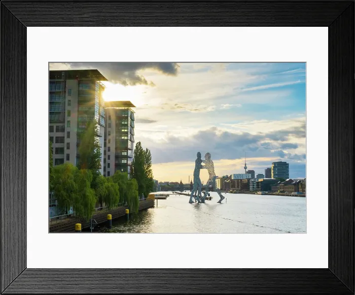 Framed Print : Molecule Man sculpture in the River Spree, by Jonathan Borofsky, Berlin, Germany Framed Print : Molecule Man sculpture in the River Spree, by Jonathan Borofsky, Berlin, Germany