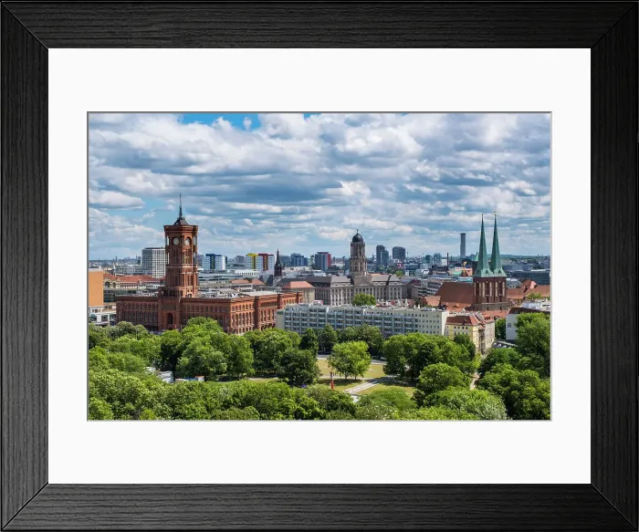Framed Print : Rotes Rathaus (Red Townhall) & St. Nicholas Church, Berlin, Germany Framed Print : Rotes Rathaus (Red Townhall) & St. Nicholas Church, Berlin, Germany