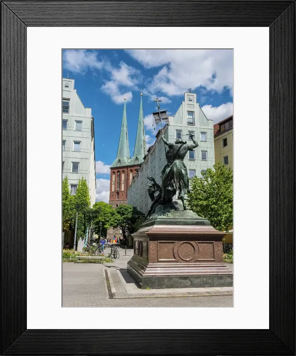 Framed Print : St. Nicholas Church, Nikolaiviertel district, Berlin, Germany